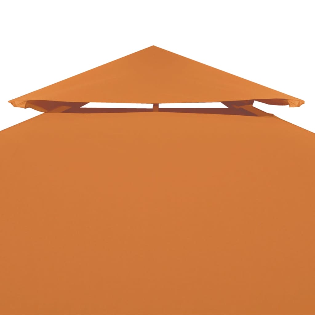 vidaXL Cubierta de repuesto de cenador 310 g/m² naranja 3x4 m