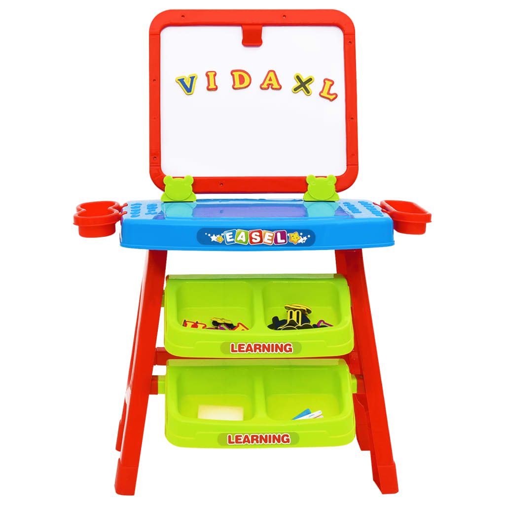 vidaXL Caballete y mesa de aprendizaje para niños 3-1 set de juego