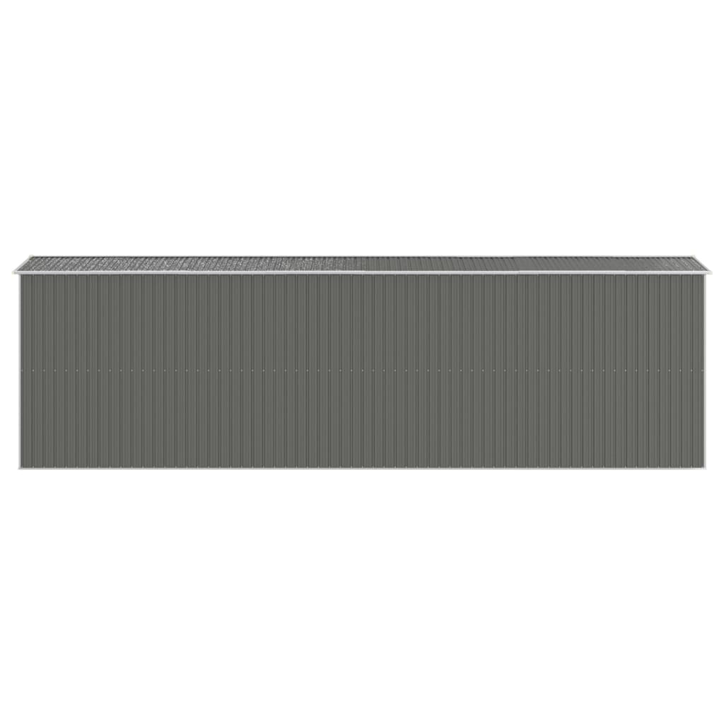 vidaXL Cobertizo de jardín acero galvanizado gris claro 192x689x223 cm