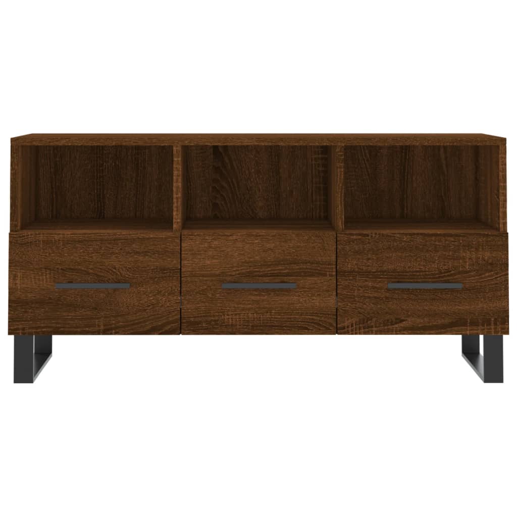 vidaXL Mueble de TV madera de ingeniería marrón roble 102x36x50 cm