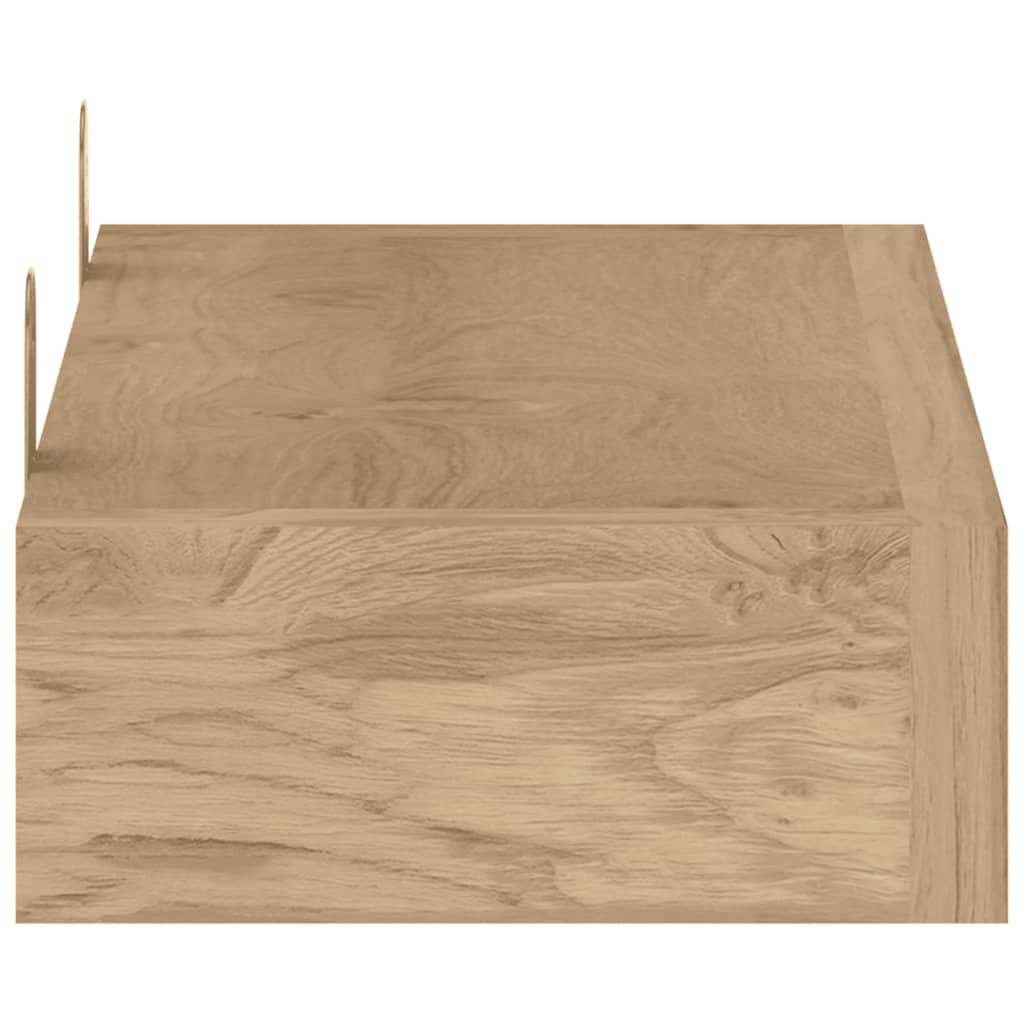 vidaXL Estantes de pared 2 unidades madera maciza de teca 40x15x6 cm