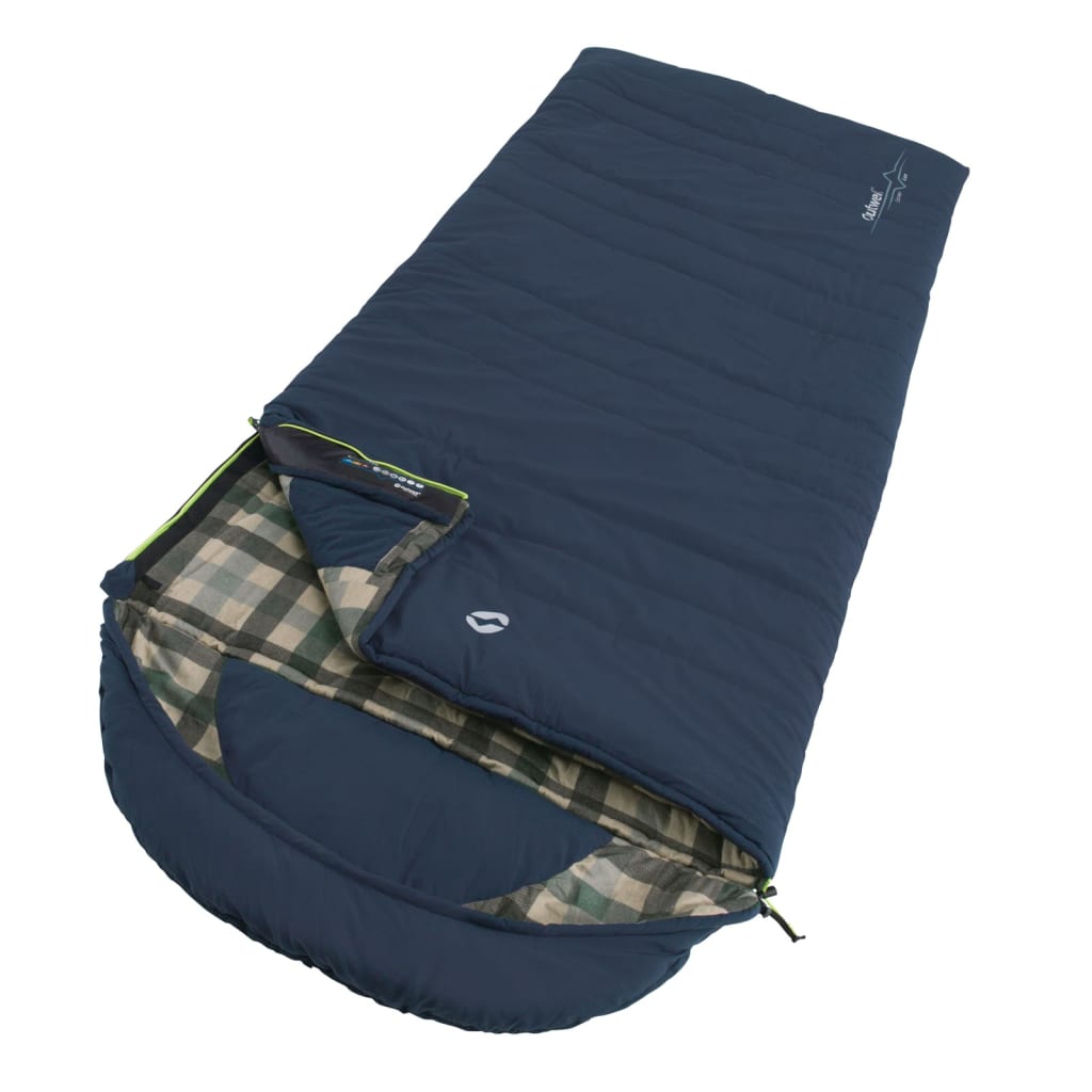 Outwell Saco de dormir Camper Lux cremallera izquierda azul