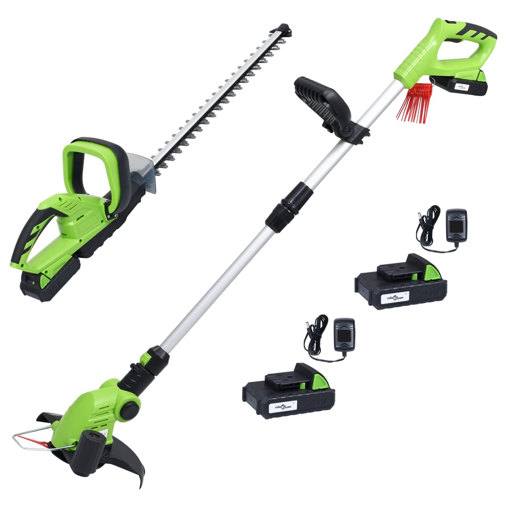vidaXL Set de herramientas eléctricas de jardín sin cable 2 piezas