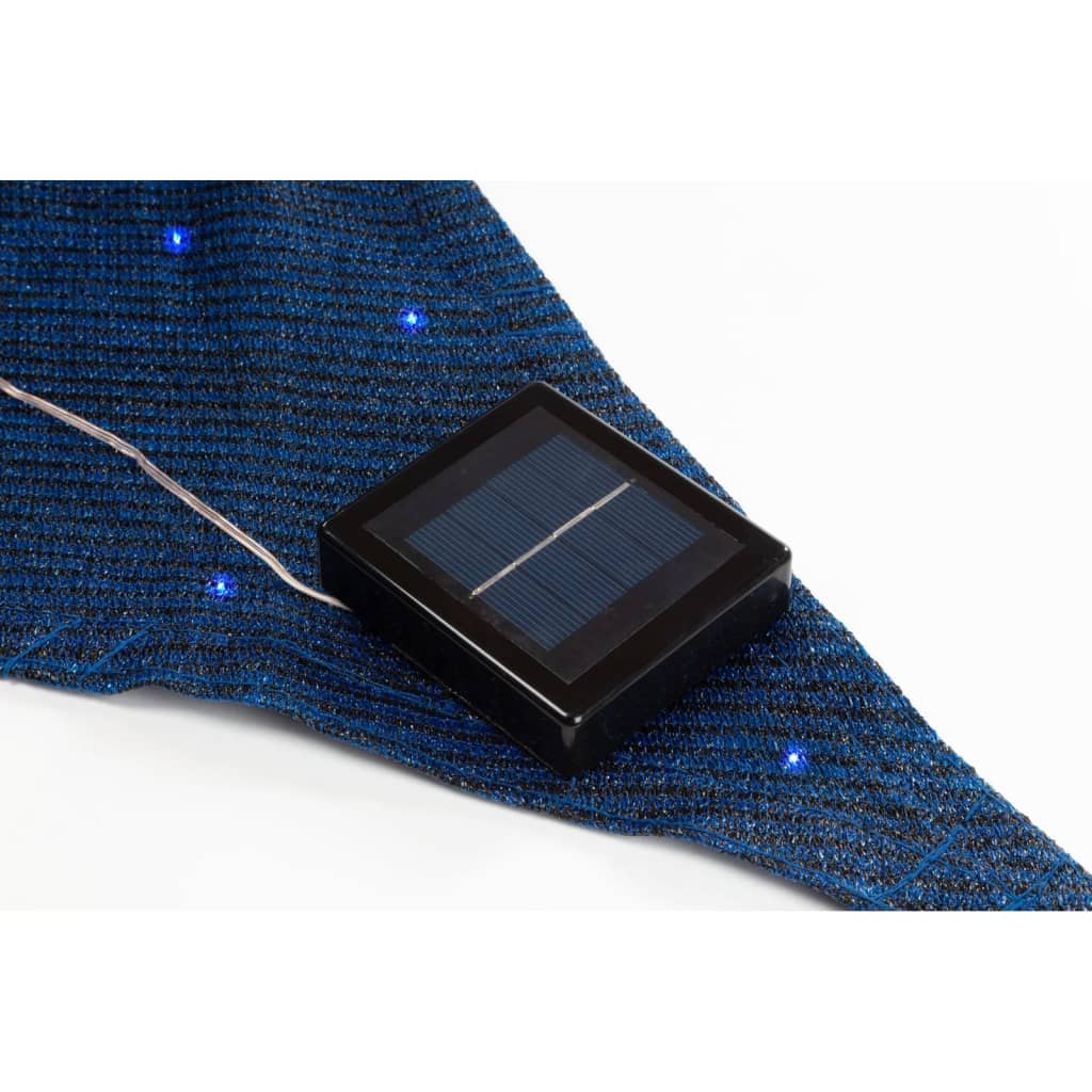 Perel Toldo vela triangular con LED azul oscuro cielo estrellado 3,6 m
