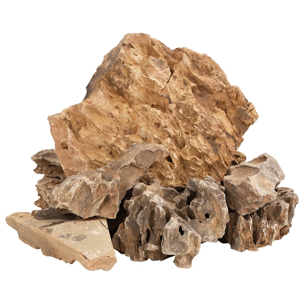 vidaXL Piedras de dragón marrón 10 kg 5-30 cm