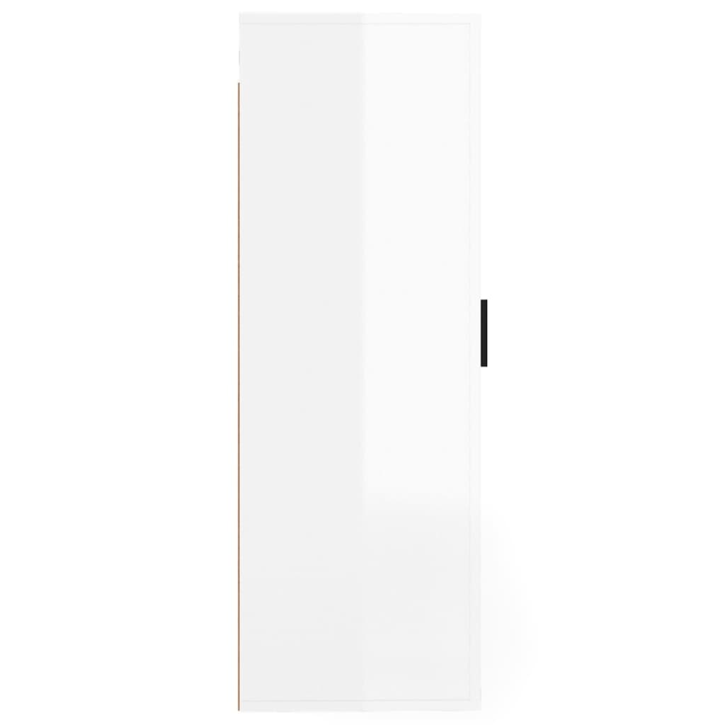vidaXL Mueble para TV de pared blanco brillante 40x34,5x100 cm