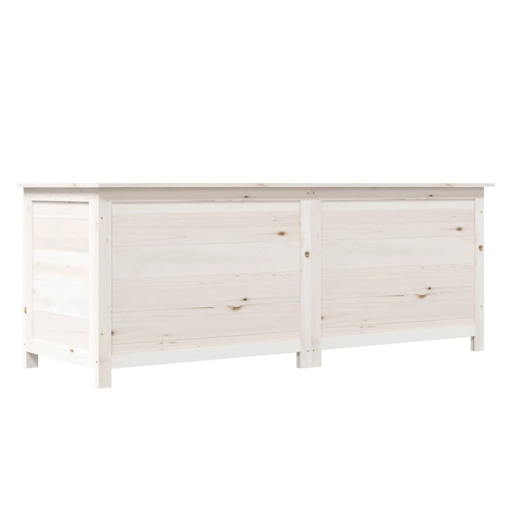 vidaXL Baúl para cojines madera de abeto maciza blanco 150x50x56 cm