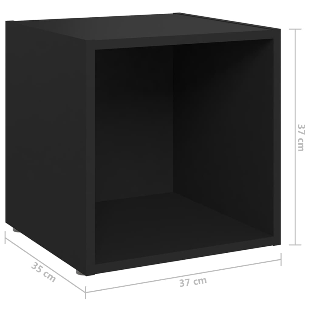 vidaXL Juego de mueble para TV de 5 piezas aglomerado negro