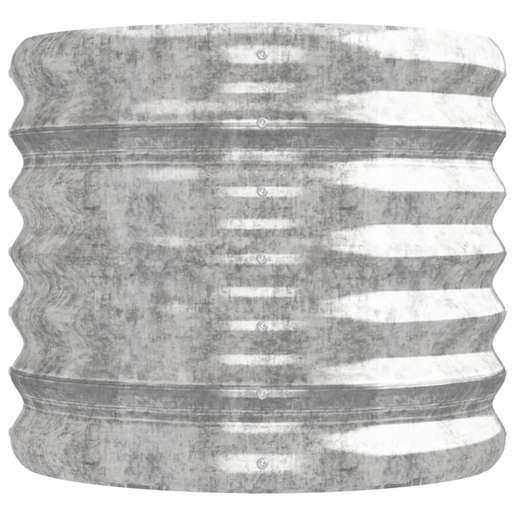 vidaXL Jardinera arriate acero recubrimiento polvo plata 224x40x36 cm