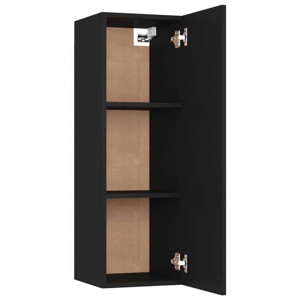 vidaXL Muebles para TV 2 uds madera contrachapada negro 30,5x30x90 cm