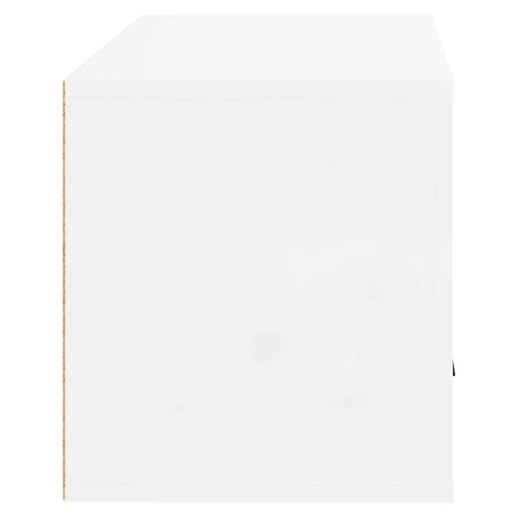 vidaXL Mueble zapatero pared contrachapada blanco brillo 70x35x38 cm
