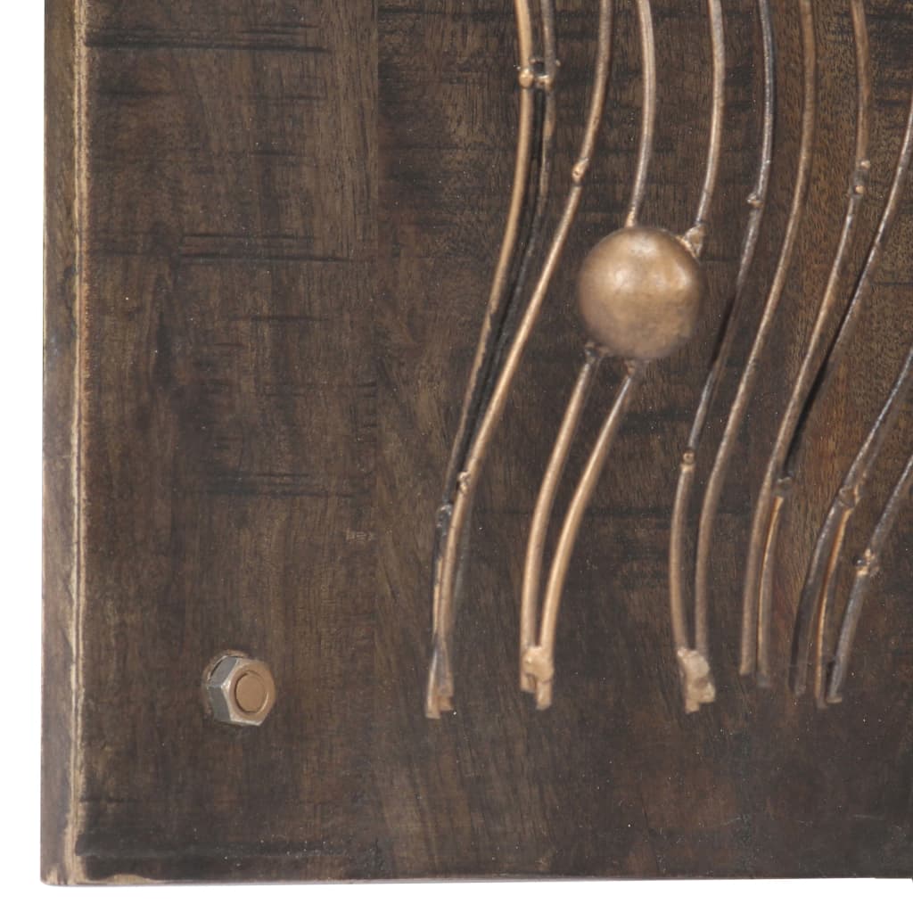 vidaXL Lámpara de pared diseño medusa hierro y madera maciza de mango