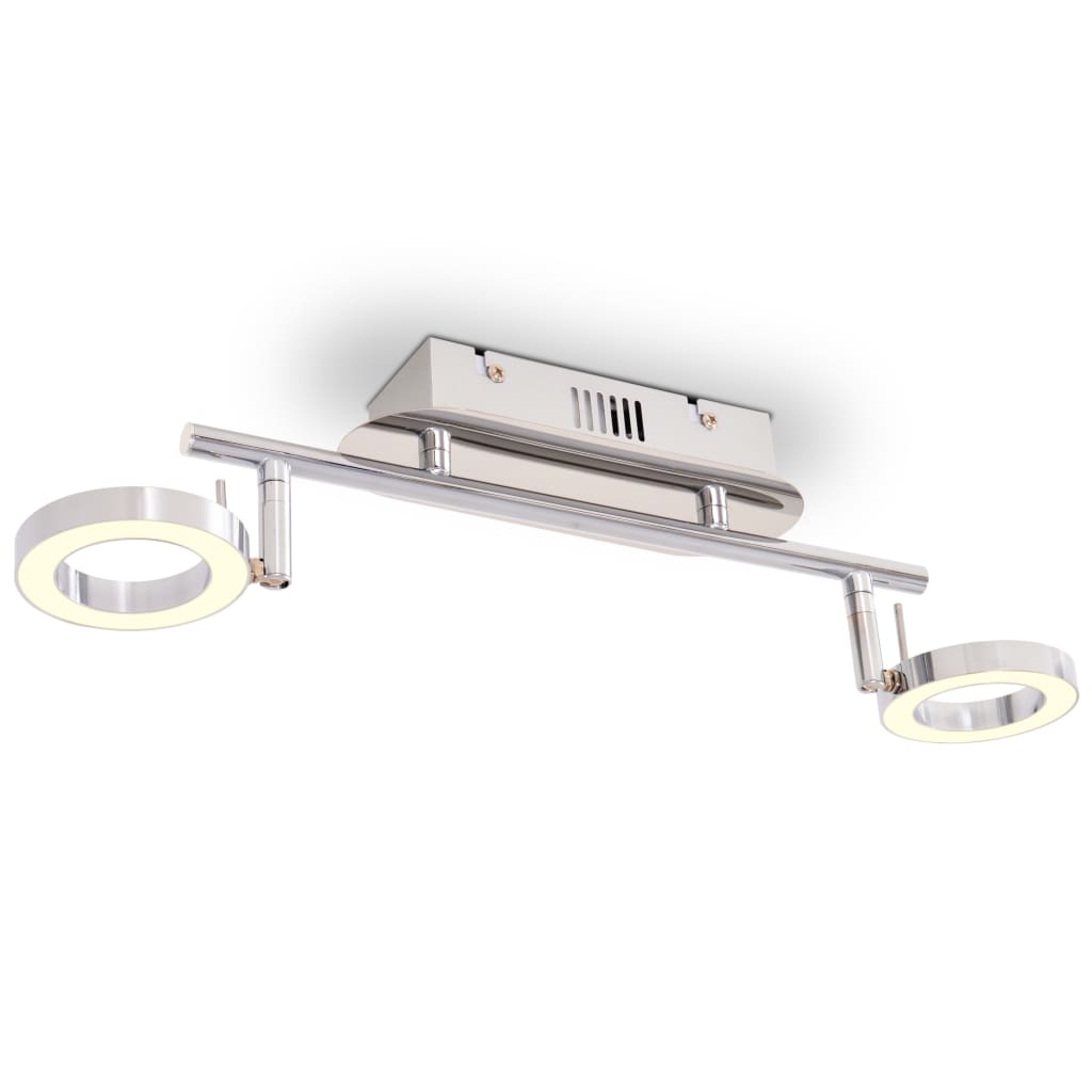 vidaXL Lámpara LED de techo con 2 luces blanco cálido