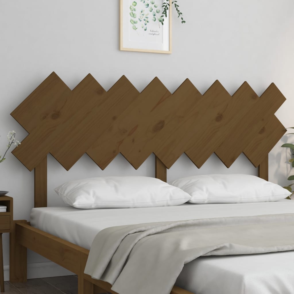 vidaXL Cabecero de cama madera maciza pino marrón miel 159,5x3x80,5 cm