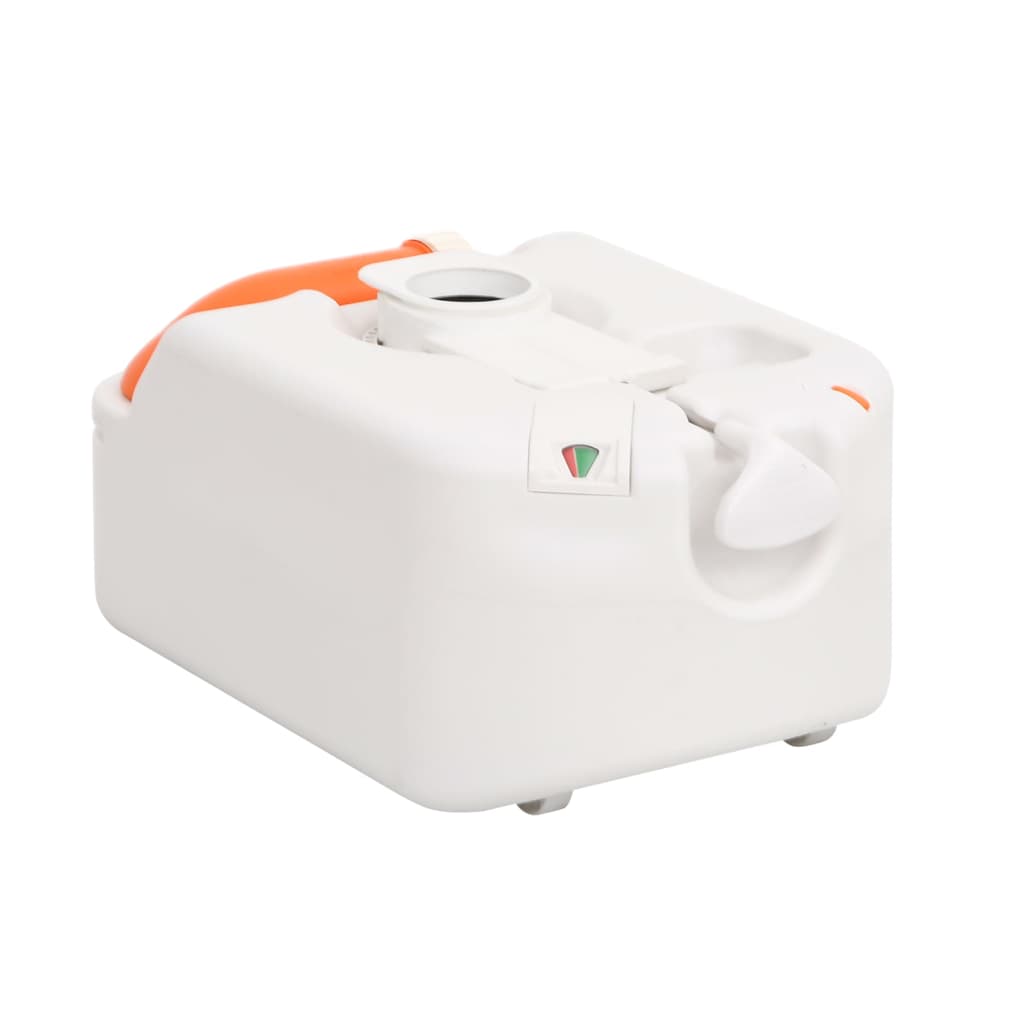 vidaXL Inodoro de camping integrado HDPE y esmalte blanco 24+17 L