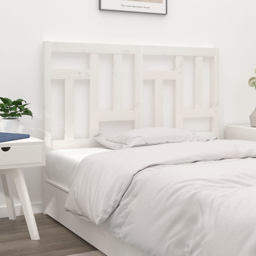 vidaXL Cabecero de cama madera maciza de pino blanco 155,5x4x100 cm