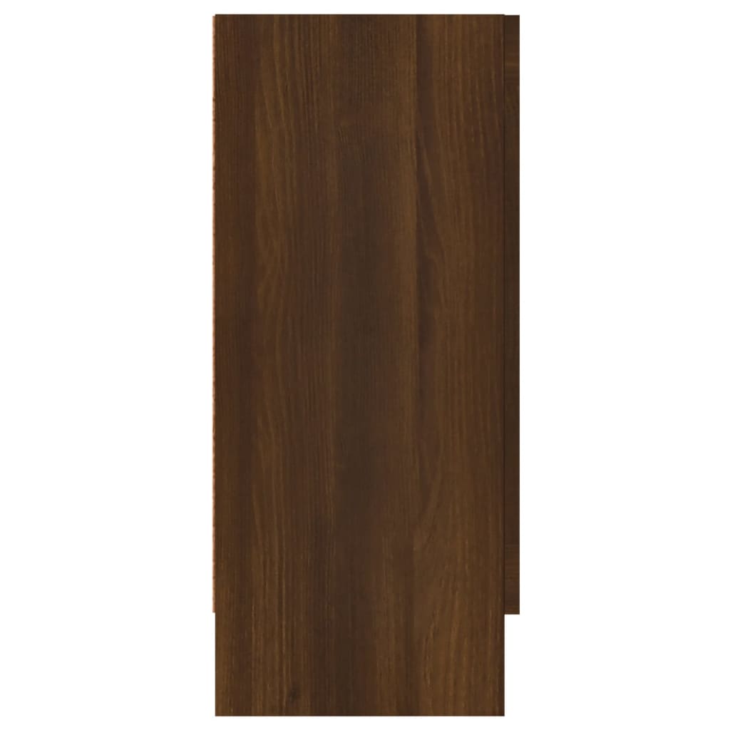 vidaXL Aparador de madera contrachapada roble marrón 120x30,5x70 cm