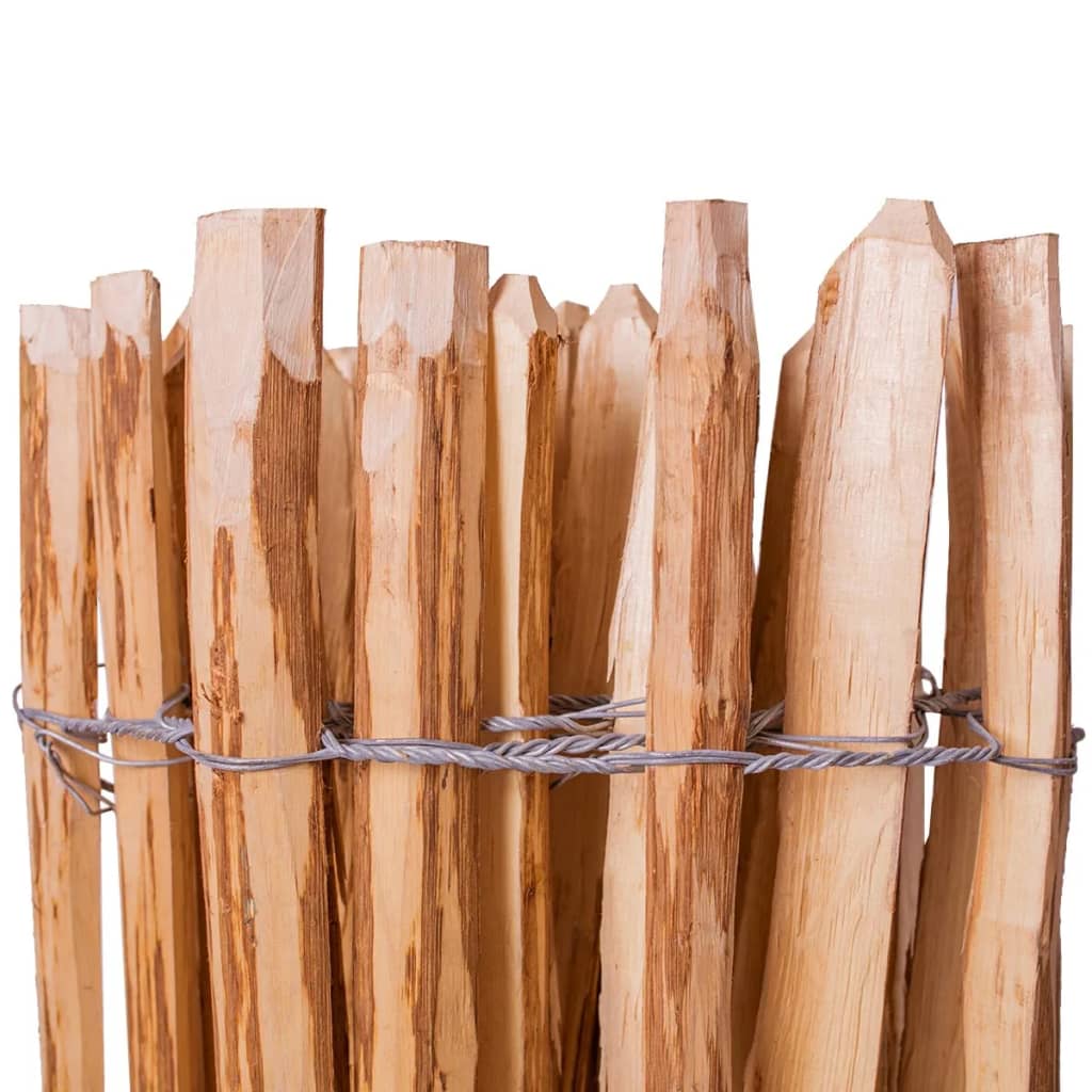 vidaXL Valla de estacas madera de avellano 60x500 cm