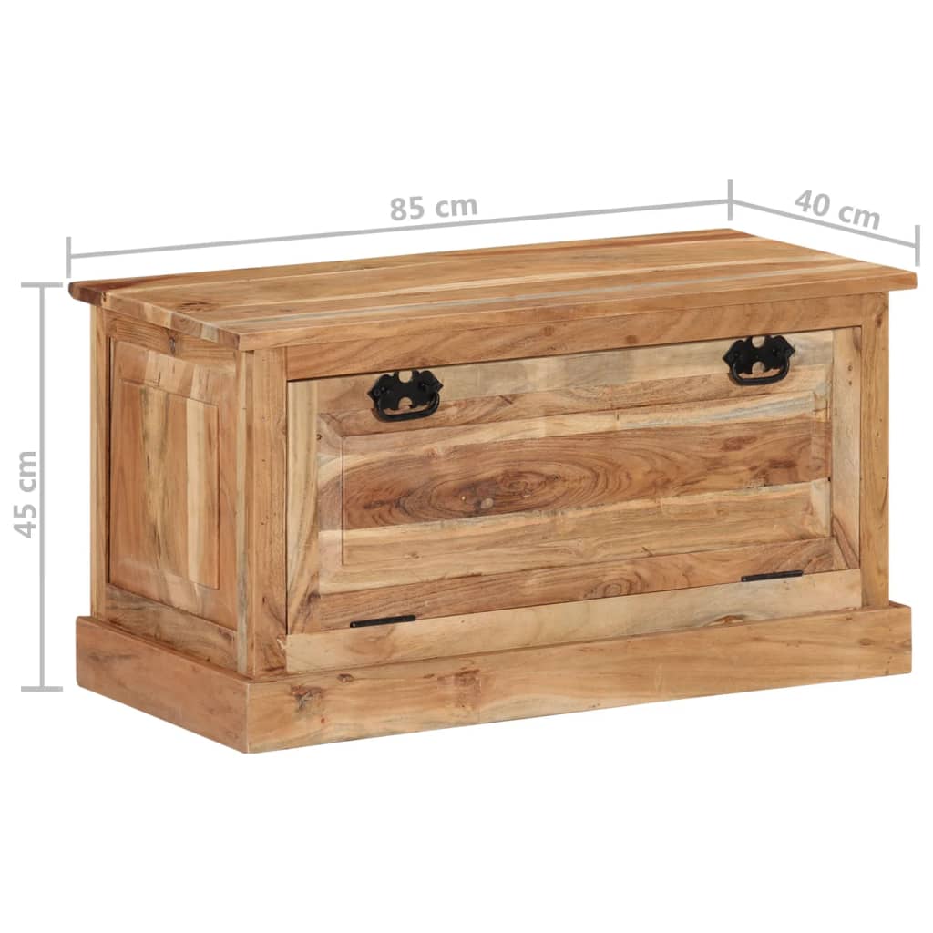 vidaXL Banco zapatero madera de acacia maciza 85x40x45 cm