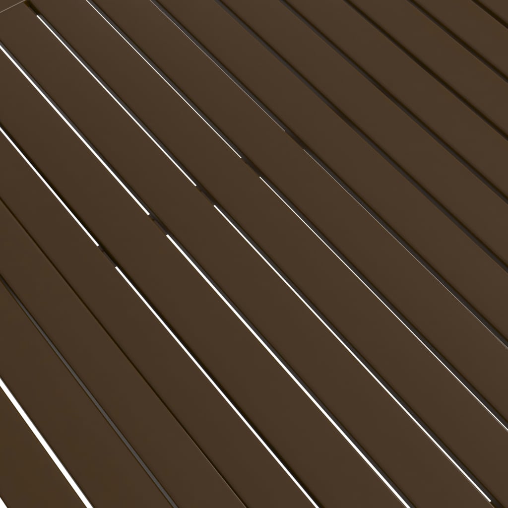 vidaXL Mesa de jardín de acero marrón 140x80x72 cm