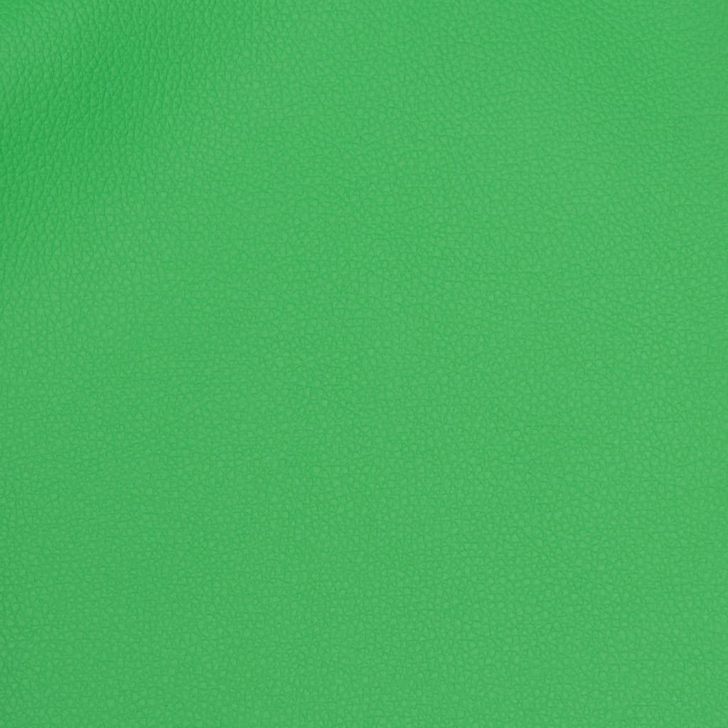 vidaXL Silla gaming de masaje y reposapiés cuero sintético negro verde