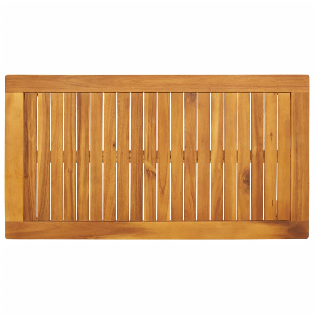 vidaXL Mesa de comedor de jardín madera maciza de acacia 100x55x45 cm