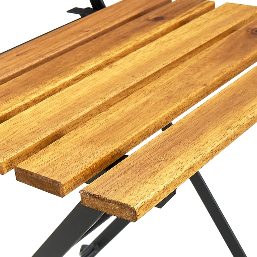 vidaXL Comedor de jardín plegable 9 piezas de madera maciza de acacia