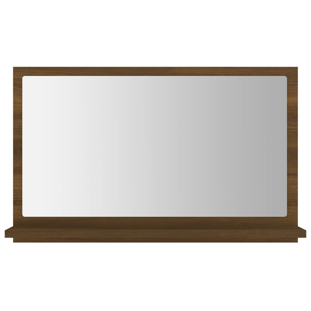vidaXL Espejo de baño madera contrachapada marrón roble 60x10,5x37 cm