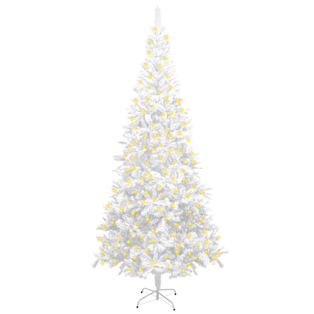 vidaXL Árbol de Navidad artificial preiluminado con luces blanco 240cm