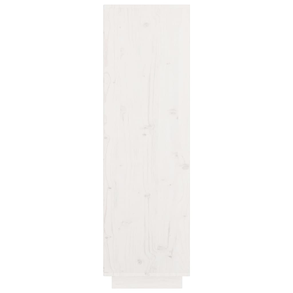 vidaXL Aparador alto de madera maciza de pino blanco 74x35x117 cm