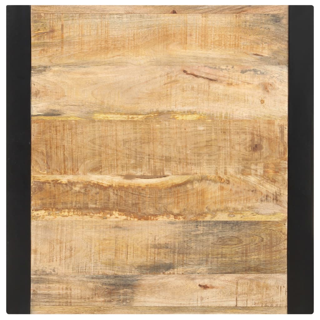 vidaXL Mesa de comedor madera maciza de mango rugosa 60x60x75 cm