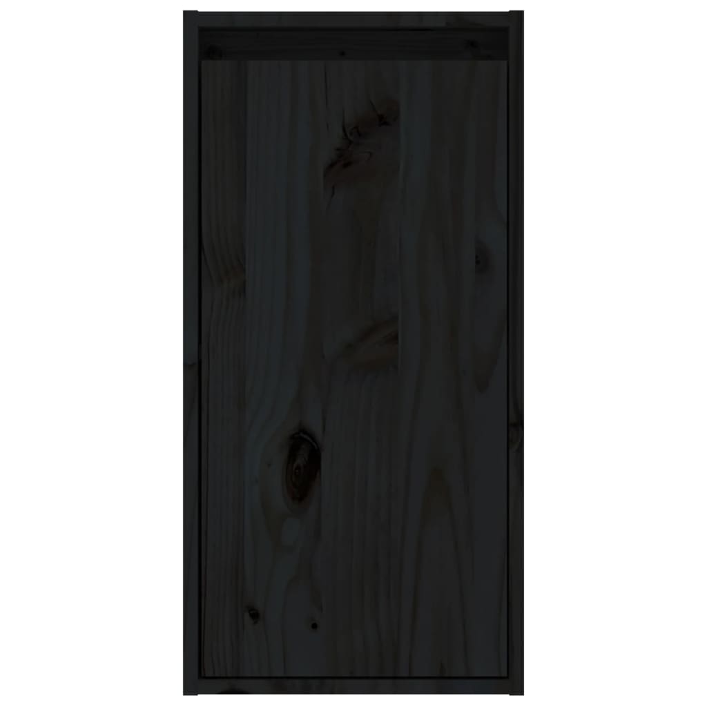 vidaXL Muebles para TV 2 piezas madera maciza de pino negro