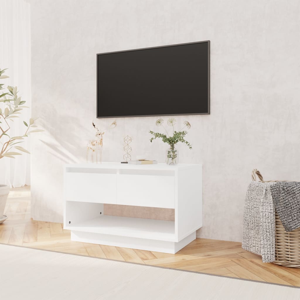 vidaXL Mueble para TV madera contrachapada blanco 70x41x44 cm