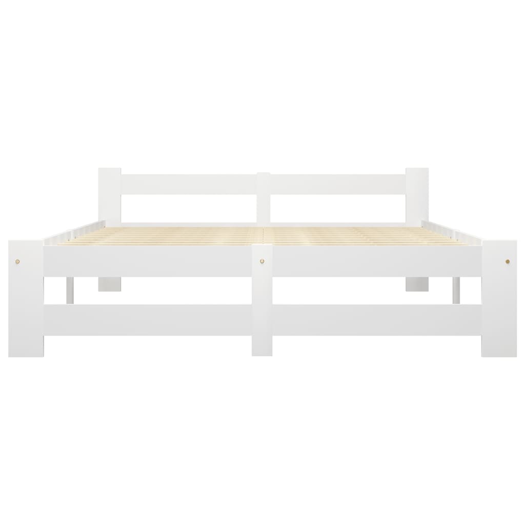 vidaXL Estructura de cama de madera maciza de pino blanca 120x200 cm