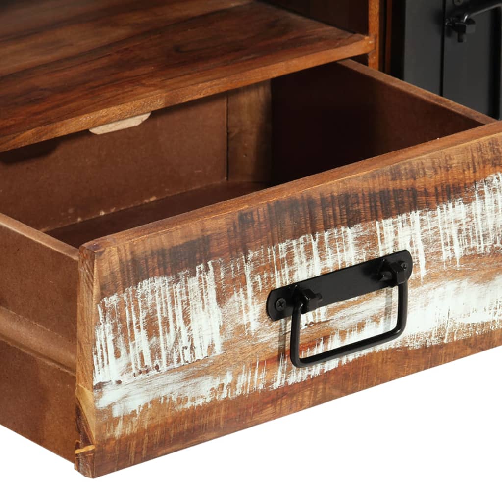 vidaXL Mueble de TV madera maciza reciclada 120x30x40 cm