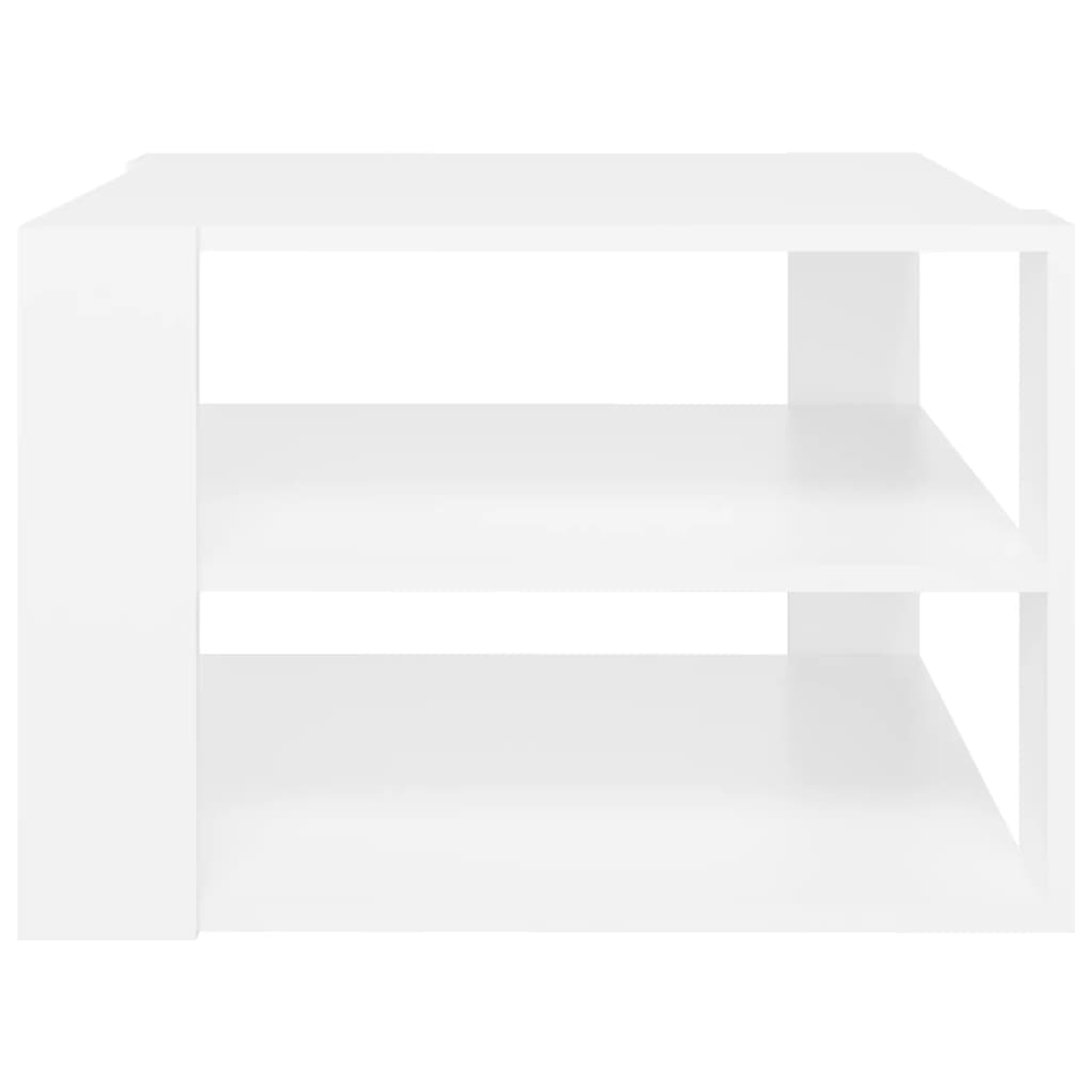 vidaXL Mesa de centro madera contrachapada blanco 60x60x40 cm