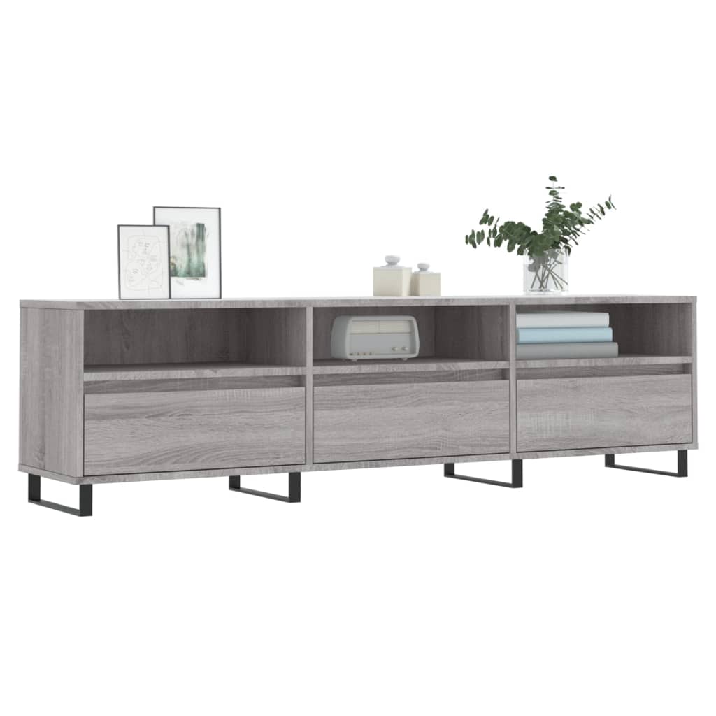 vidaXL Mueble para TV madera contrachapada gris Sonoma 150x30x44,5 cm