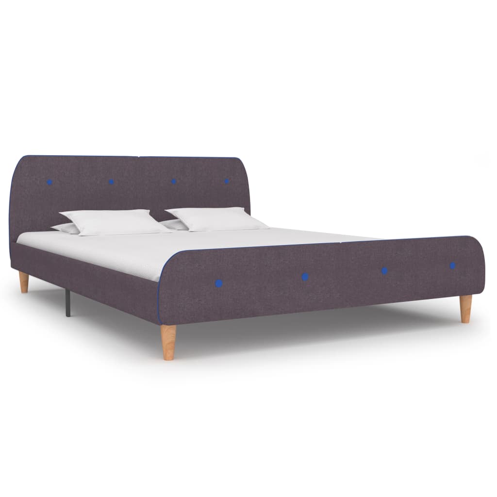 vidaXL Estructura de cama de tela gris topo 160x200 cm