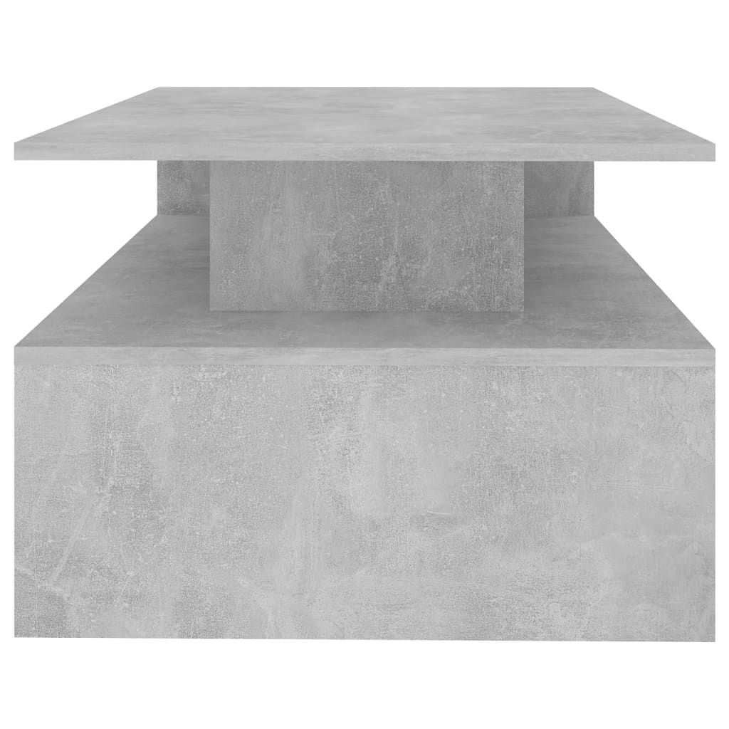 vidaXL Mesa de centro madera contrachapada gris hormigón 90x60x42,5 cm