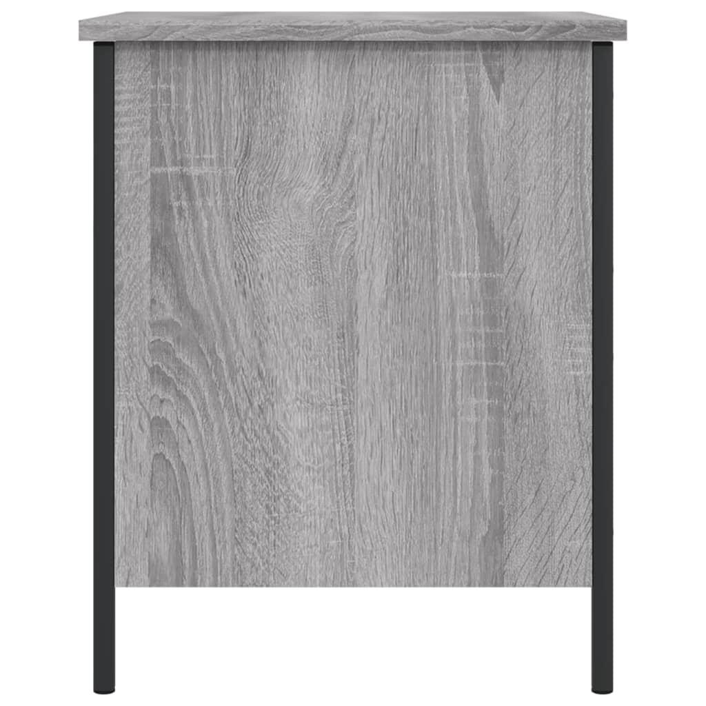 vidaXL Banco con almacenaje madera ingeniería gris Sonoma 40x42,5x50cm