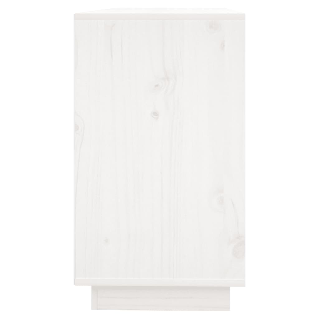 vidaXL Aparador de madera maciza de pino blanco 111x34x60 cm