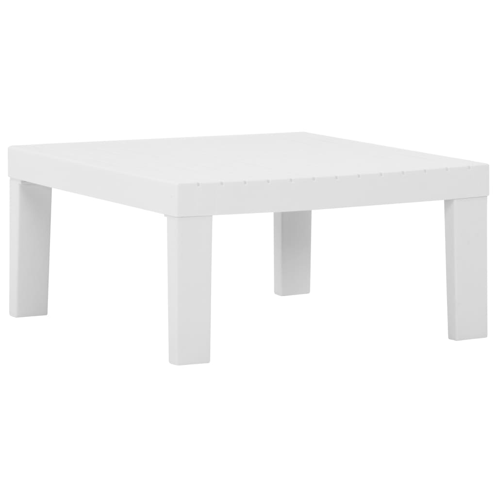 vidaXL Set de muebles de jardín 6 piezas con cojines plástico blanco