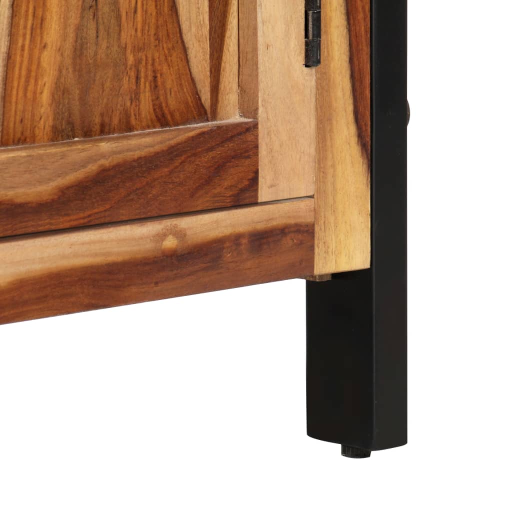 vidaXL Aparador con vitrina de madera maciza de sheesham 100x40x175 cm