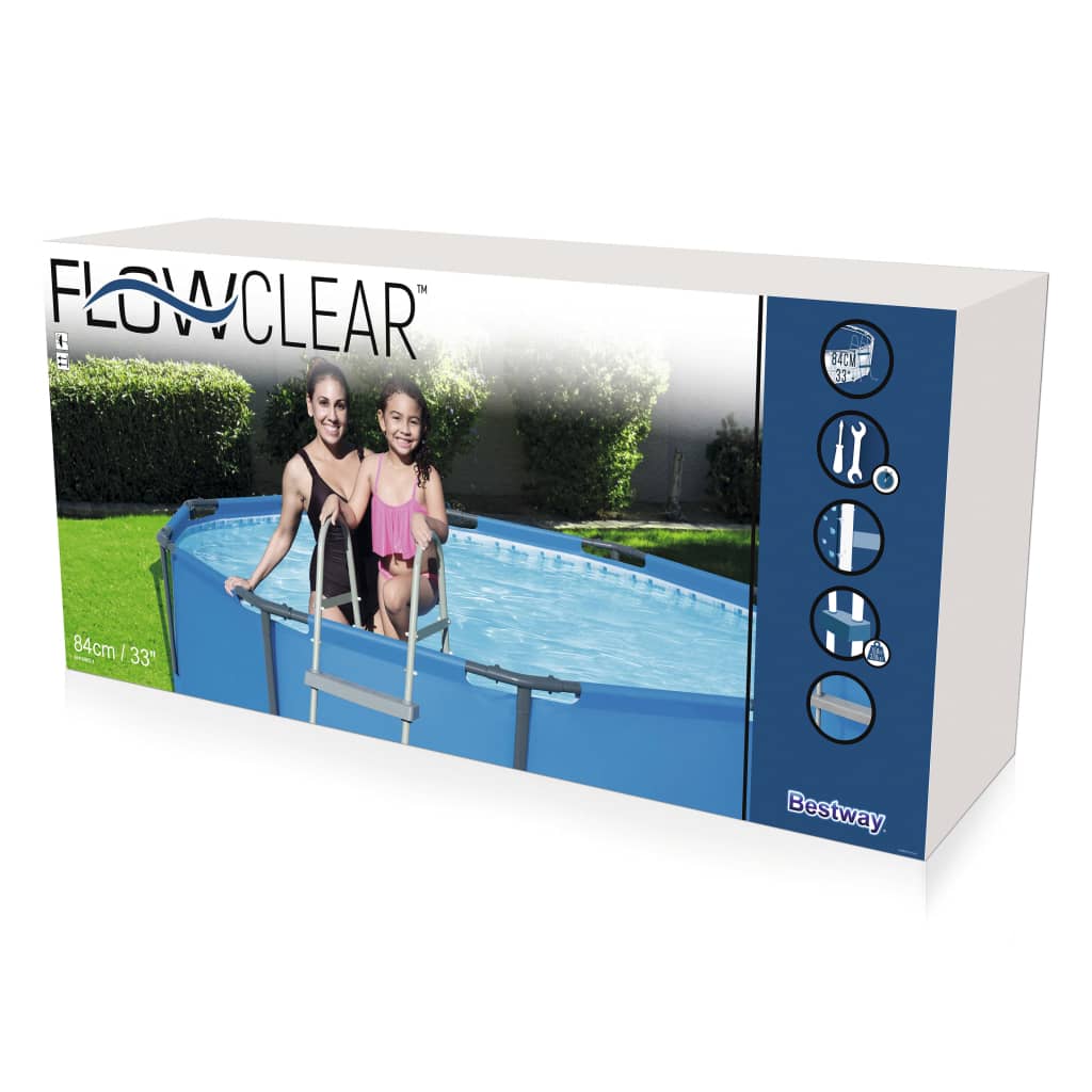 Bestway Escalera de seguridad para piscina 4 peldaños Flowclear 122 cm
