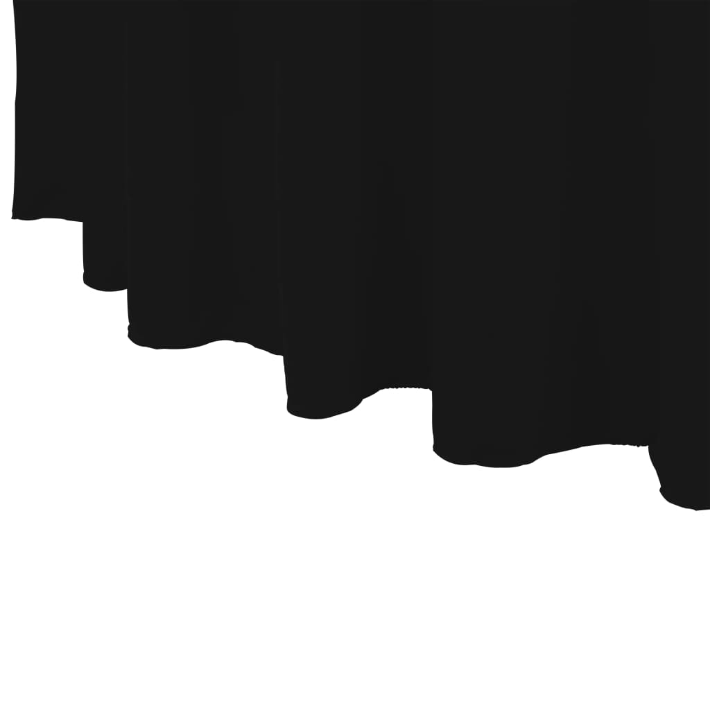 vidaXL Fundas elásticas para mesa 2 uds con falda 180x74 cm negro