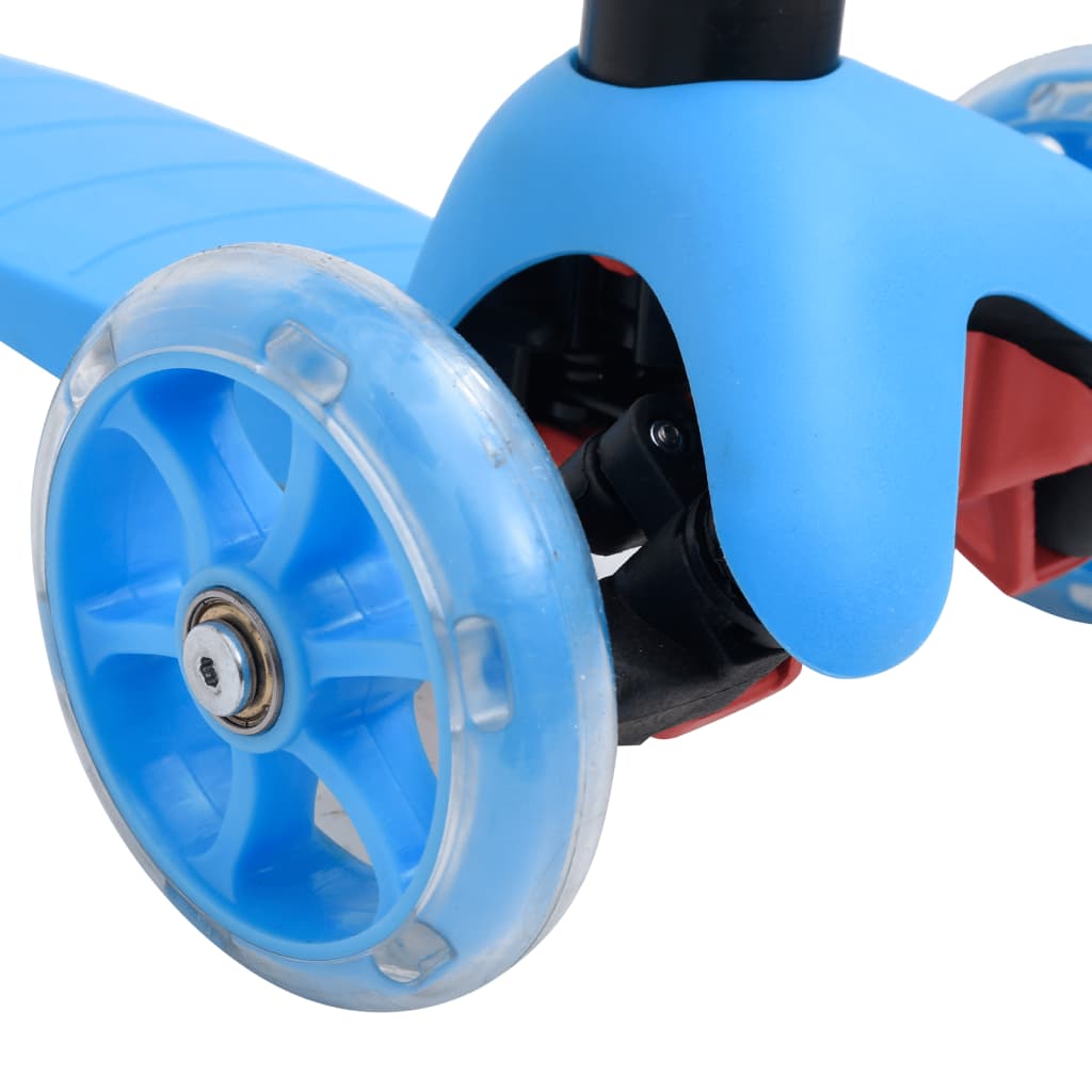 vidaXL Patinete de niños de 3 ruedas manillar ajustable aluminio azul