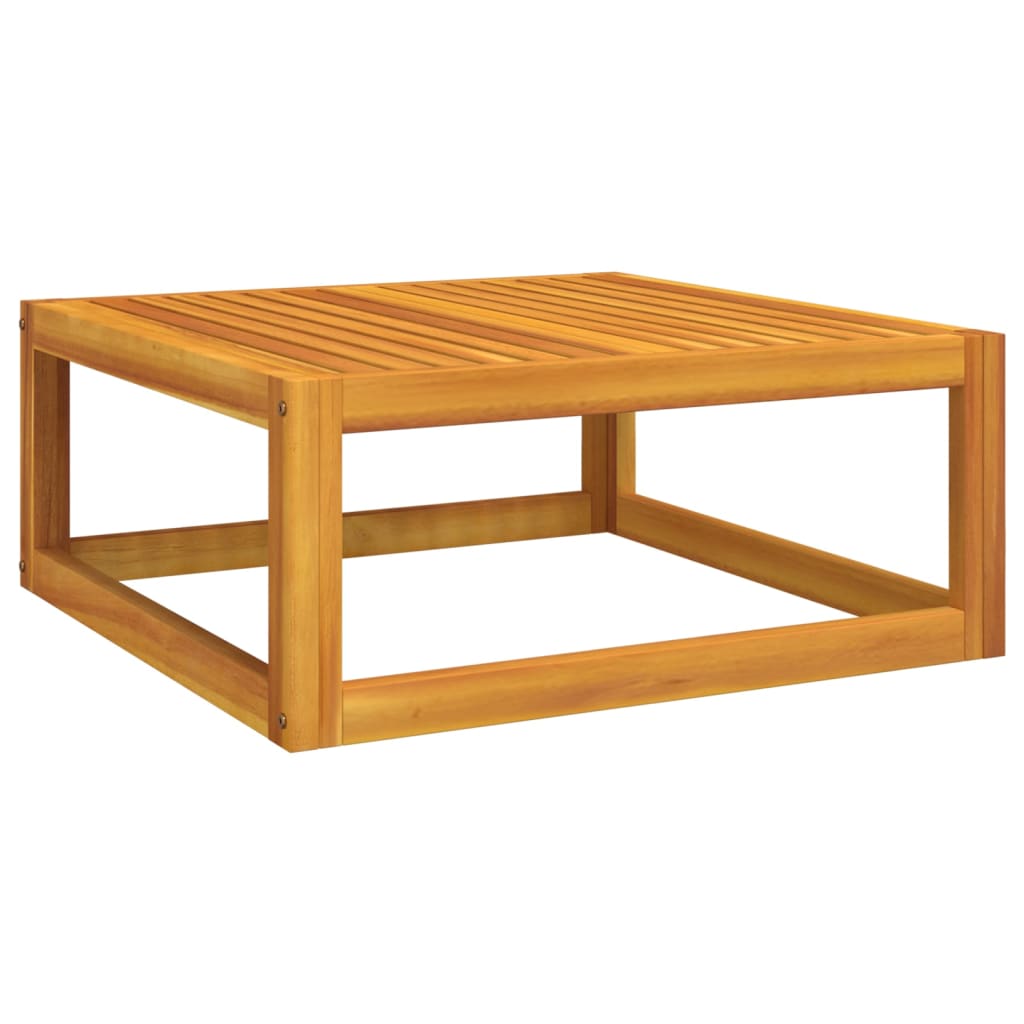 vidaXL Juego muebles de jardín 9 piezas madera maciza y cojines verdes