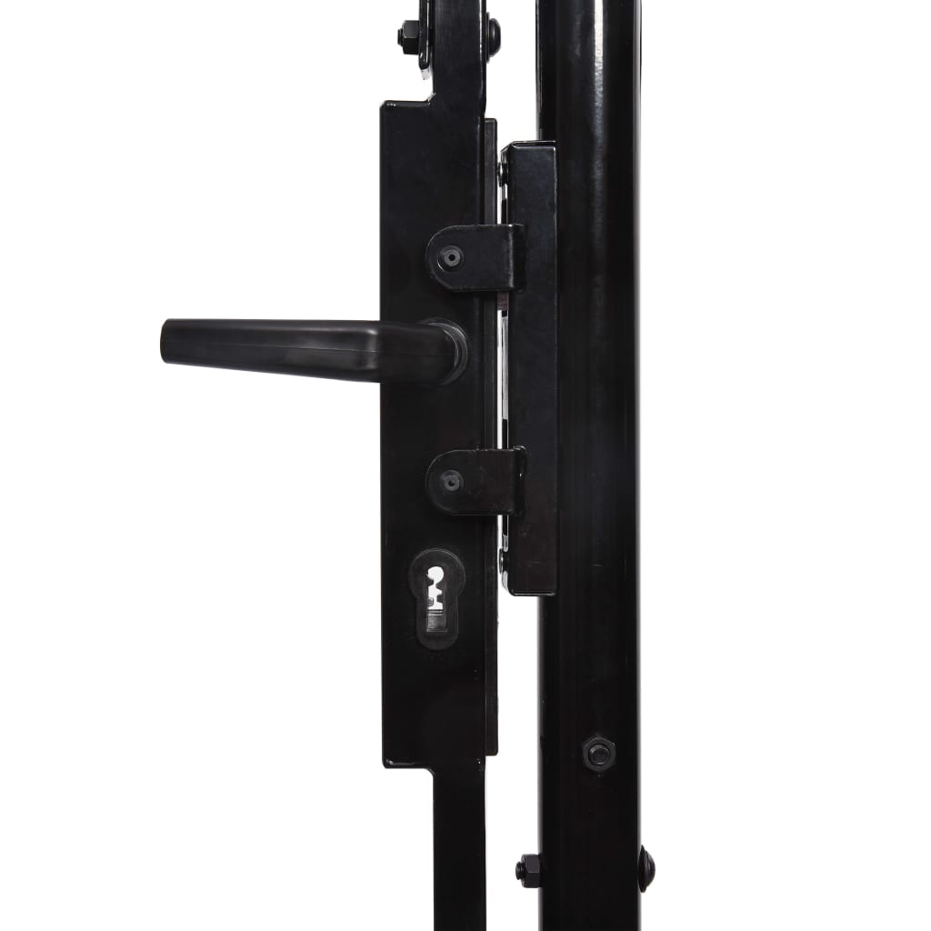 vidaXL Puerta individual para valla con puntas de aro 100x75 cm