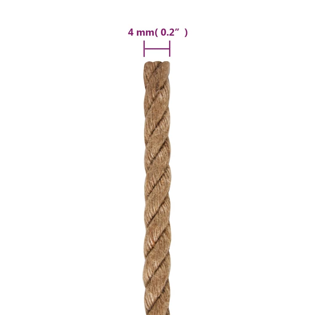 vidaXL Cuerda de yute 100 m de longitud y 4 mm de grosor