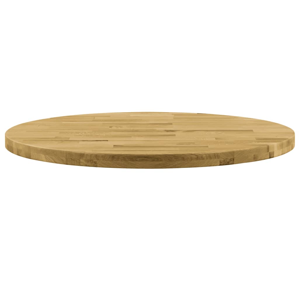 vidaXL Superficie de mesa redonda madera maciza de roble 44 mm 600 mm